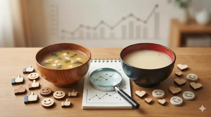 あさげとゆうげへの多様な評判や評価を表したAI生成イメージ