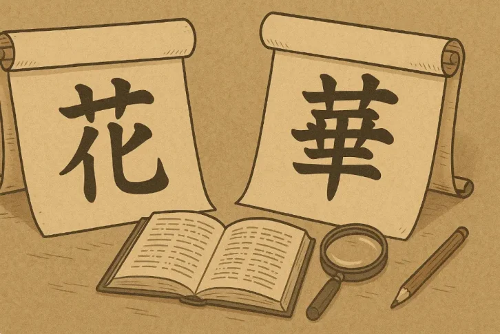 花と華の漢字の違いを言語学的に解説