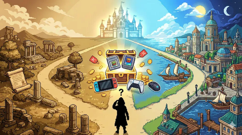 プレイヤーの好みに合わせたタイプ別診断イメージ。自分にぴったりの作品を選ぶための象徴。