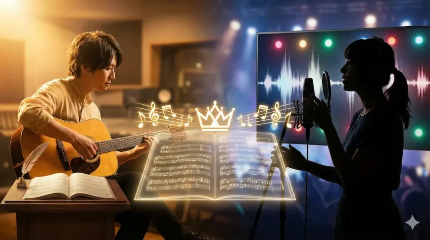 ミセス版「私は最強」が公式セルフカバーであることを示す図