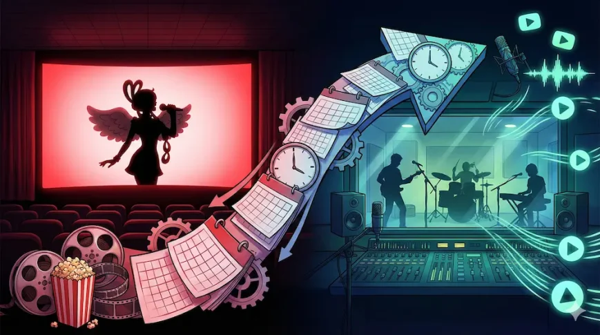 「私は最強」の初出がAdo版である時系列を表したイメージ