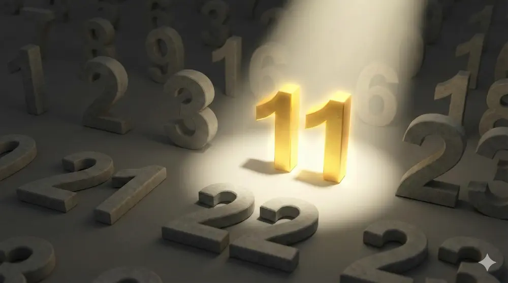 数字の11が特別な例外であることを強調したイメージ画像