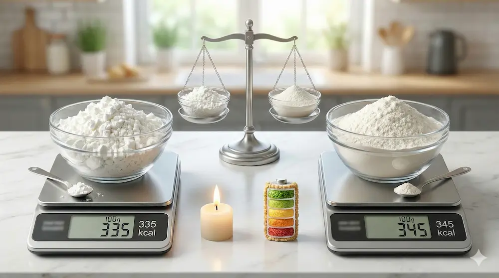 片栗粉と小麦粉のカロリーの違いを意識した調理のイメージ画像