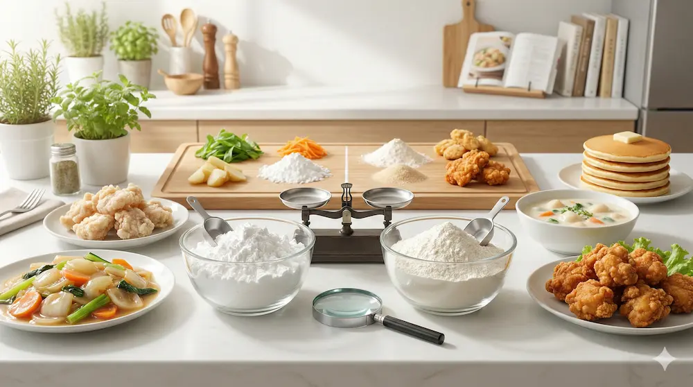 料理の目的に合わせた最終的な粉の選び方をまとめたイメージ画像