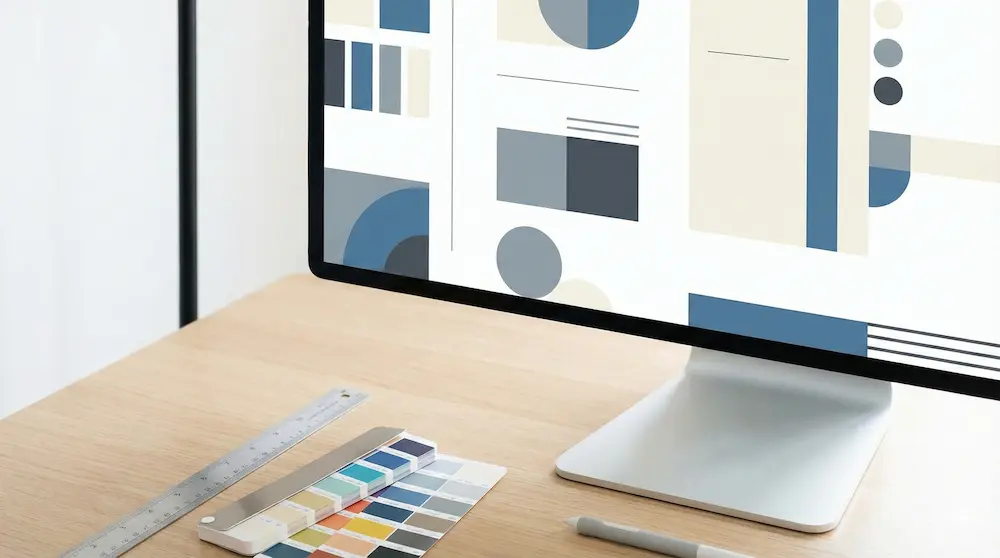 読みやすいレイアウトと配色デザインのコツを説明する図