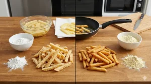 フライドポテトは片栗粉と小麦粉どっちが好み？水さらし理由と時短術