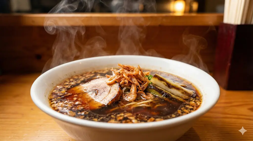 海老の香ばしさが際立つ「えびしょうゆ」を表現したイメージ画像