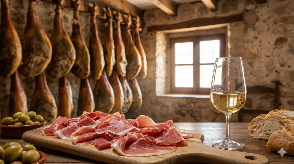 各地の生ハムの特徴と違いを表現したイメージ画像