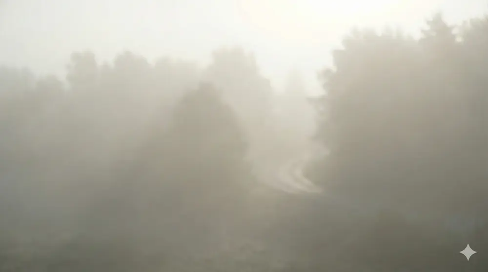 視界の不明瞭さと正しい文字表記の比較を表したイメージ画像