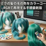 初音ミクの髪の毛の色をカラーコードとRGBで再現する手順最新版