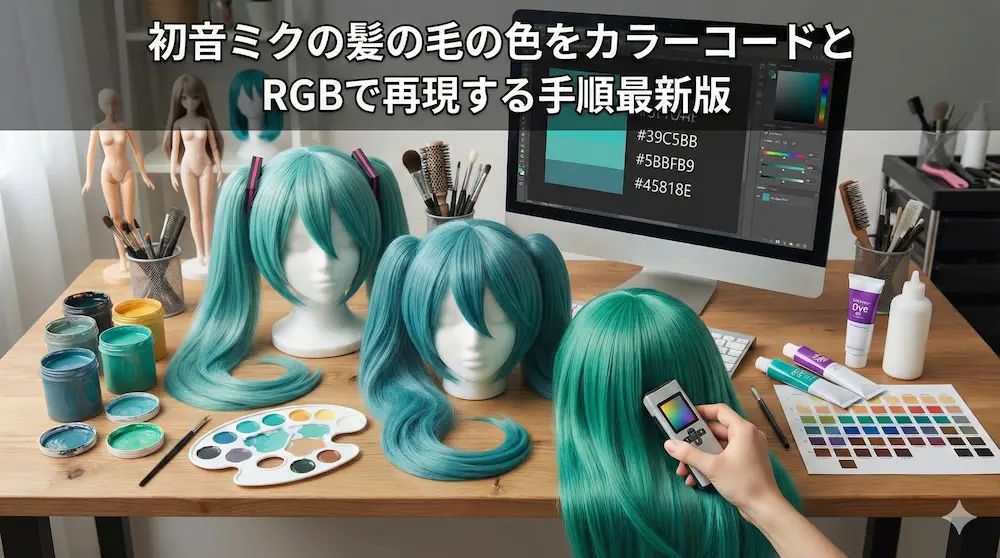 初音ミクの髪の毛の色をカラーコードとRGBで再現する手順最新版