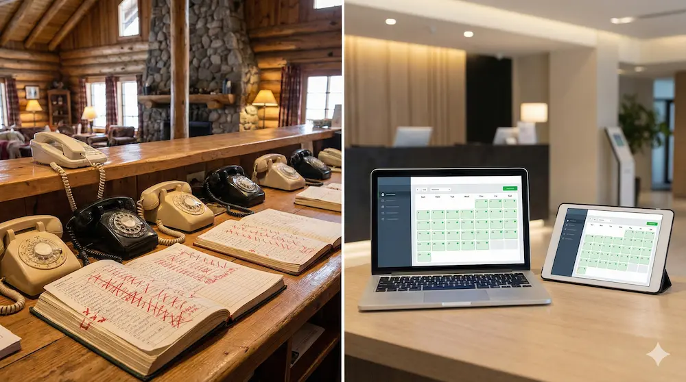 宿泊予約の取りやすさや空室確認の様子を表現したイメージ画像