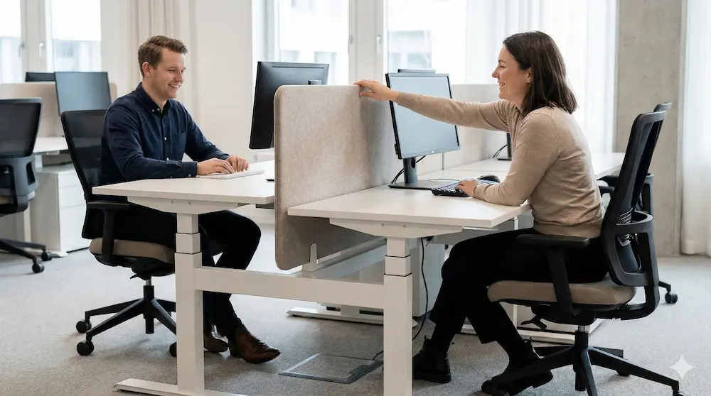 パーティションなどを活用し環境でストレスを減らすイメージ画像