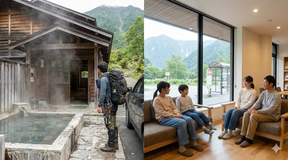 登山スタイルに合わせて最適な宿を提案する基準のイメージ画像