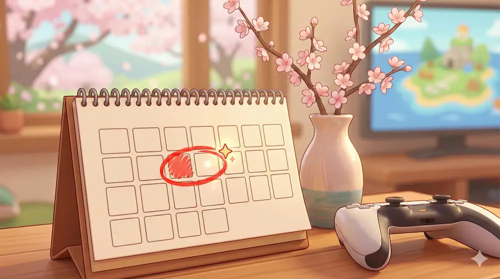 カレンダーの発売日に印がついた様子を表したイメージ画像