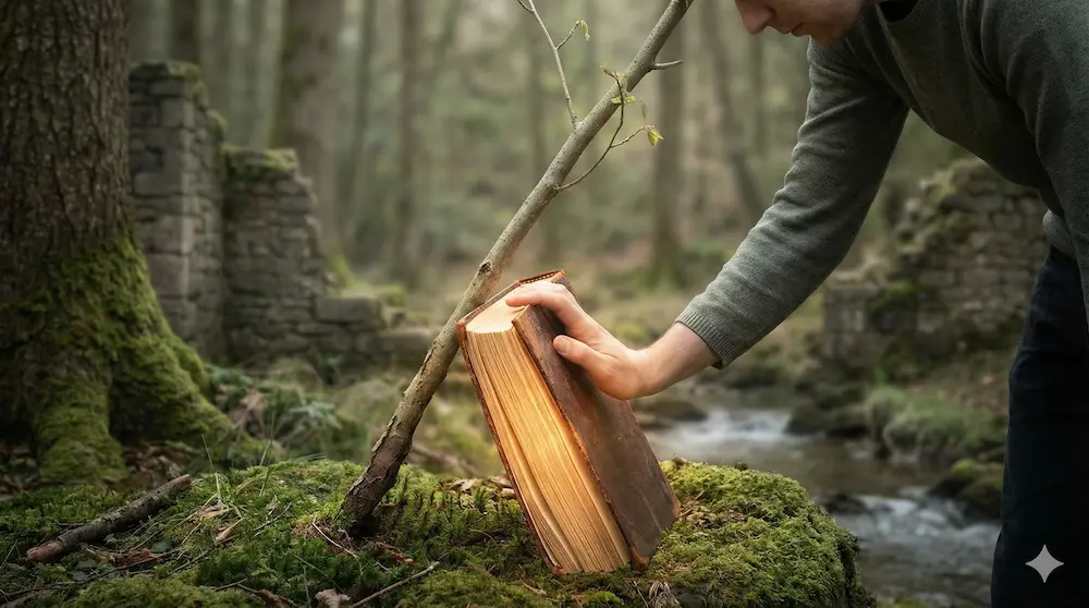 名言を心の支えとして大切に扱う様子を表現したイメージ画像