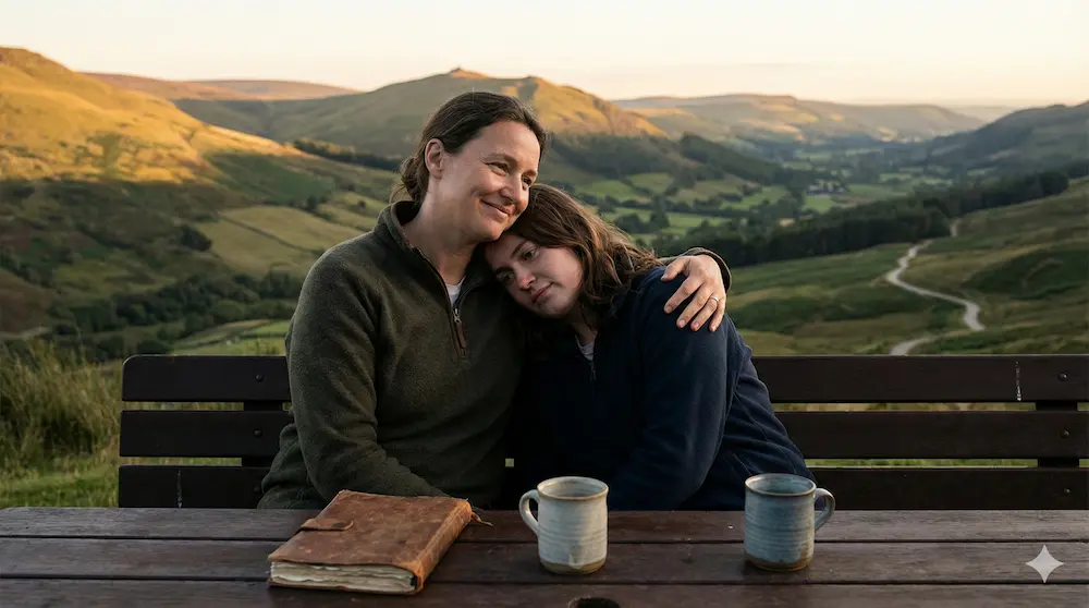 人生の起伏を共感し励まし合う様子を描いたイメージ画像