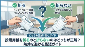 投票用紙を折るのと折らないのはどっちが正解？無効を避ける最短ガイド