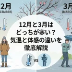 12月と3月はどっちが寒い？気温と体感の違いを徹底解説