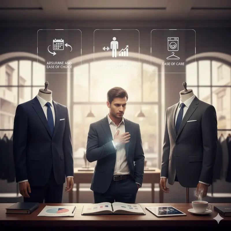 ライフスタイルに合わせて礼服選びに悩む人のイメージ画像