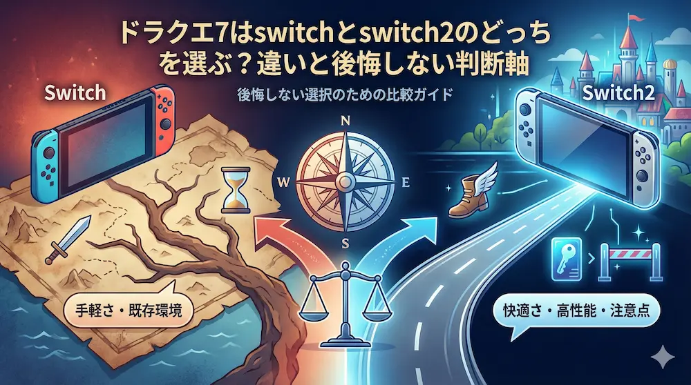 ドラクエ7はswitchとswitch2のどっちを選ぶ？違いと後悔しない判断軸