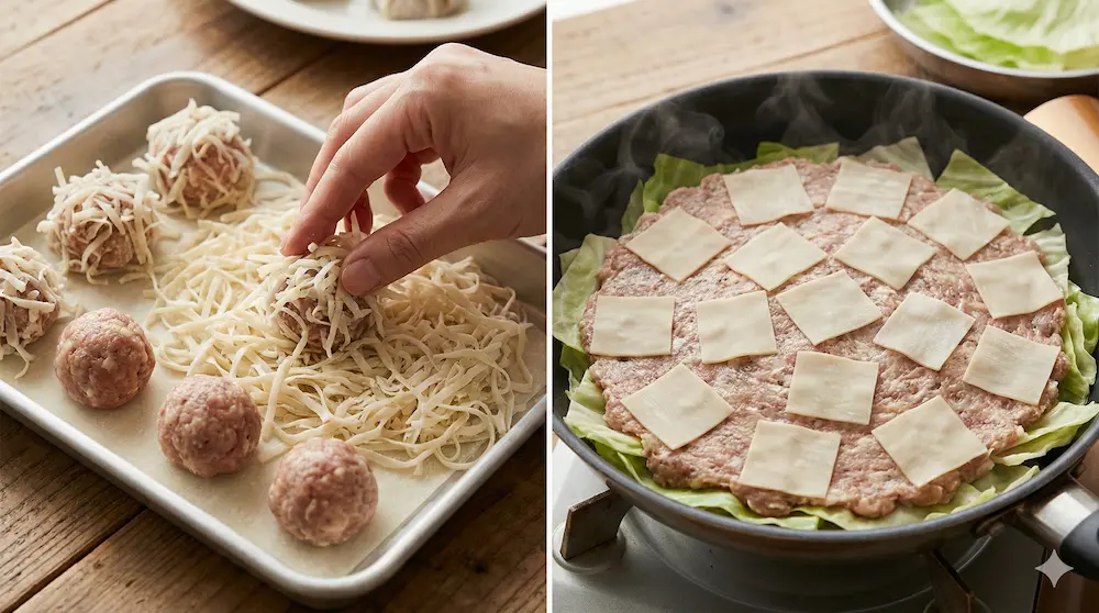 皮を刻んでまぶすなど手軽に作れる包まない焼売の調理イメージ画像