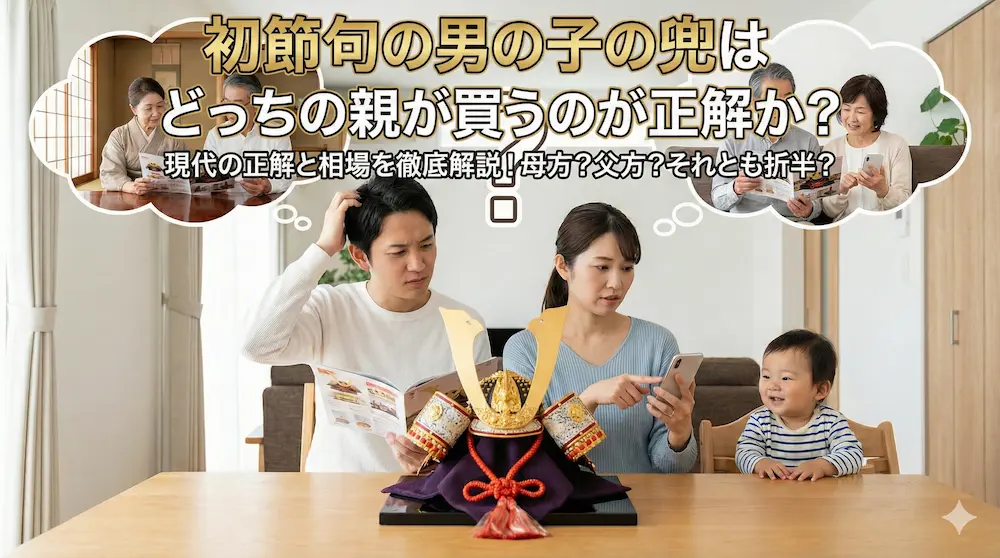 初節句の男の子の兜はどっちの親が買う？現代の正解と相場を徹底解説