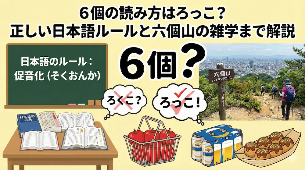 6個の読み方はろっこ？正しい日本語ルールと六個山の雑学まで解説