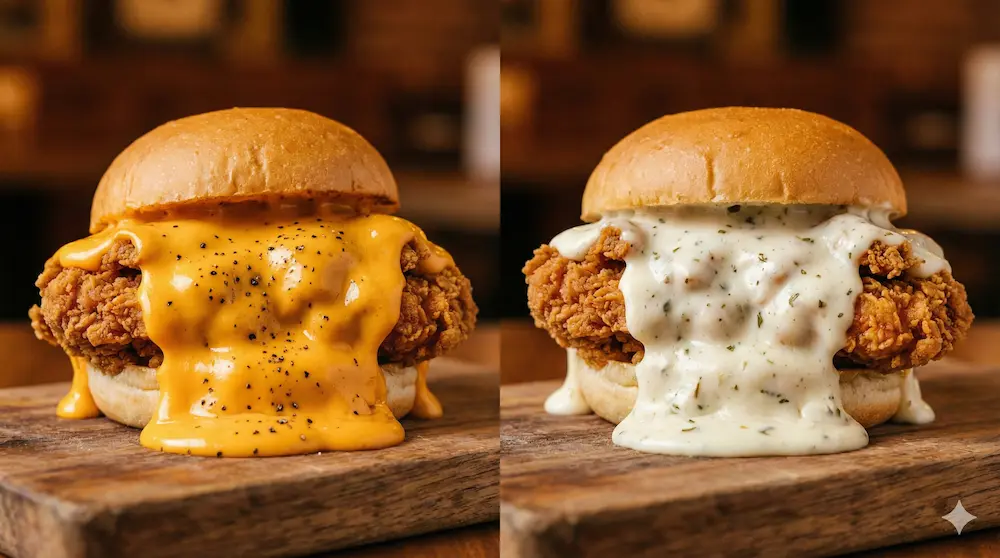 2026年版チーズにおぼれるバーガー2種の比較イメージ画像
