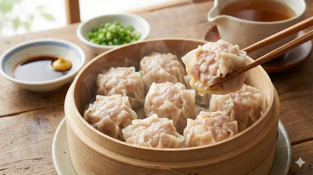 焼売らしい弾力と香りが特徴の豚ひき肉を使った焼売のイメージ画像