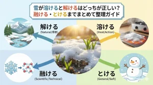 雪が溶けると解けるはどっちが正しい？融ける・とけるまでまとめて整理ガイド