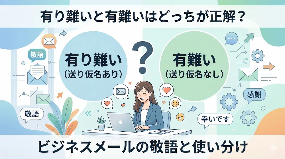 有り難いと有難いはどっちが正解？ビジネスメールの敬語と使い分け