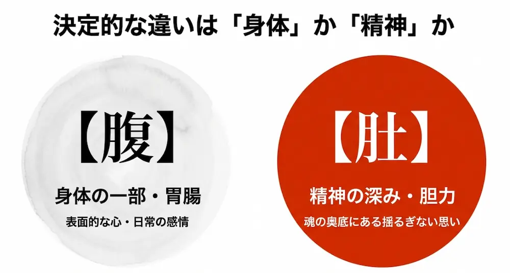 肚と腹の決定的な違いは「身体」か「精神」か