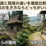 隠遁と隠居の違いを徹底比較！現代の生き方ならどっちがいい？