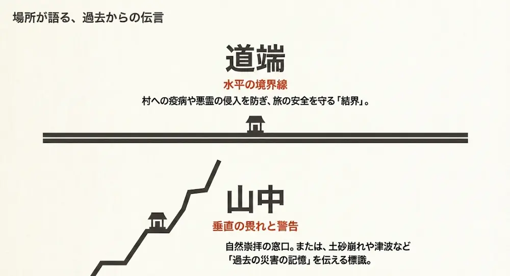 道端や山中にある祠の場所が語る過去からの伝言