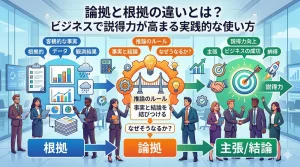 論拠と根拠の違いとは？ビジネスで説得力が高まる実践的な使い方